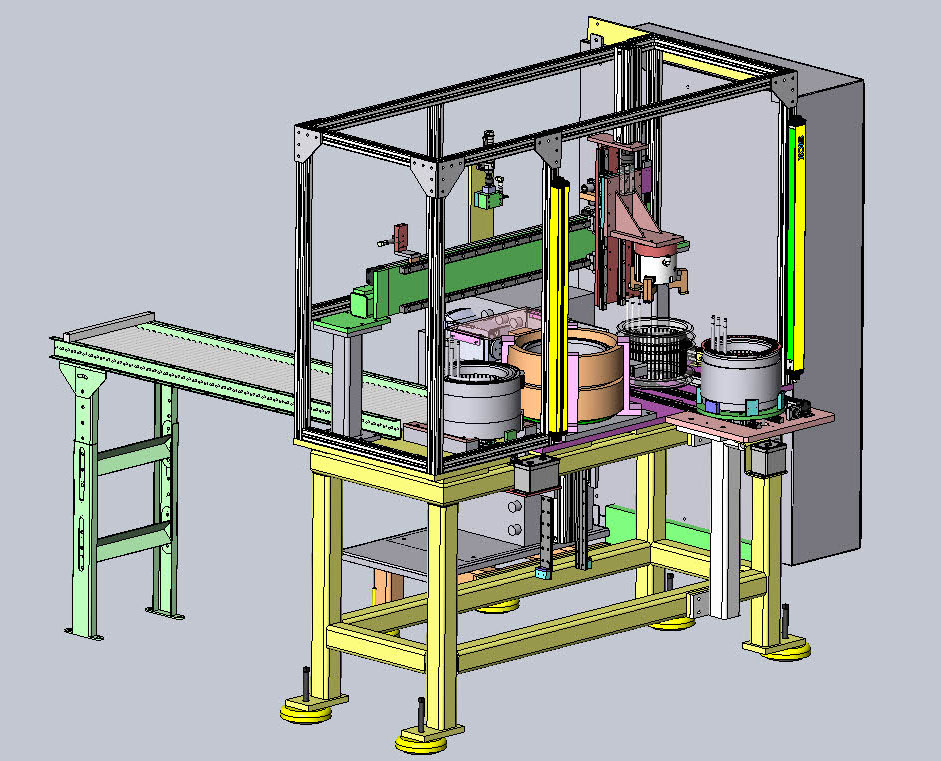 电机定子外壳组装机设备3D模型