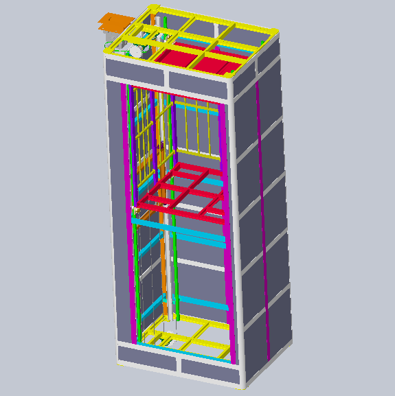 大型往复升降机设备3D模型