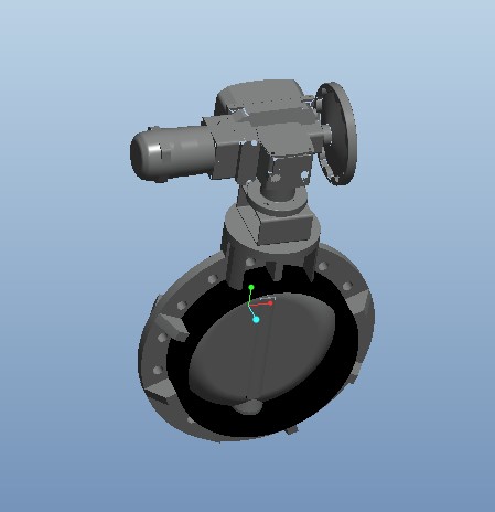 电磁控制比例球阀3D模型