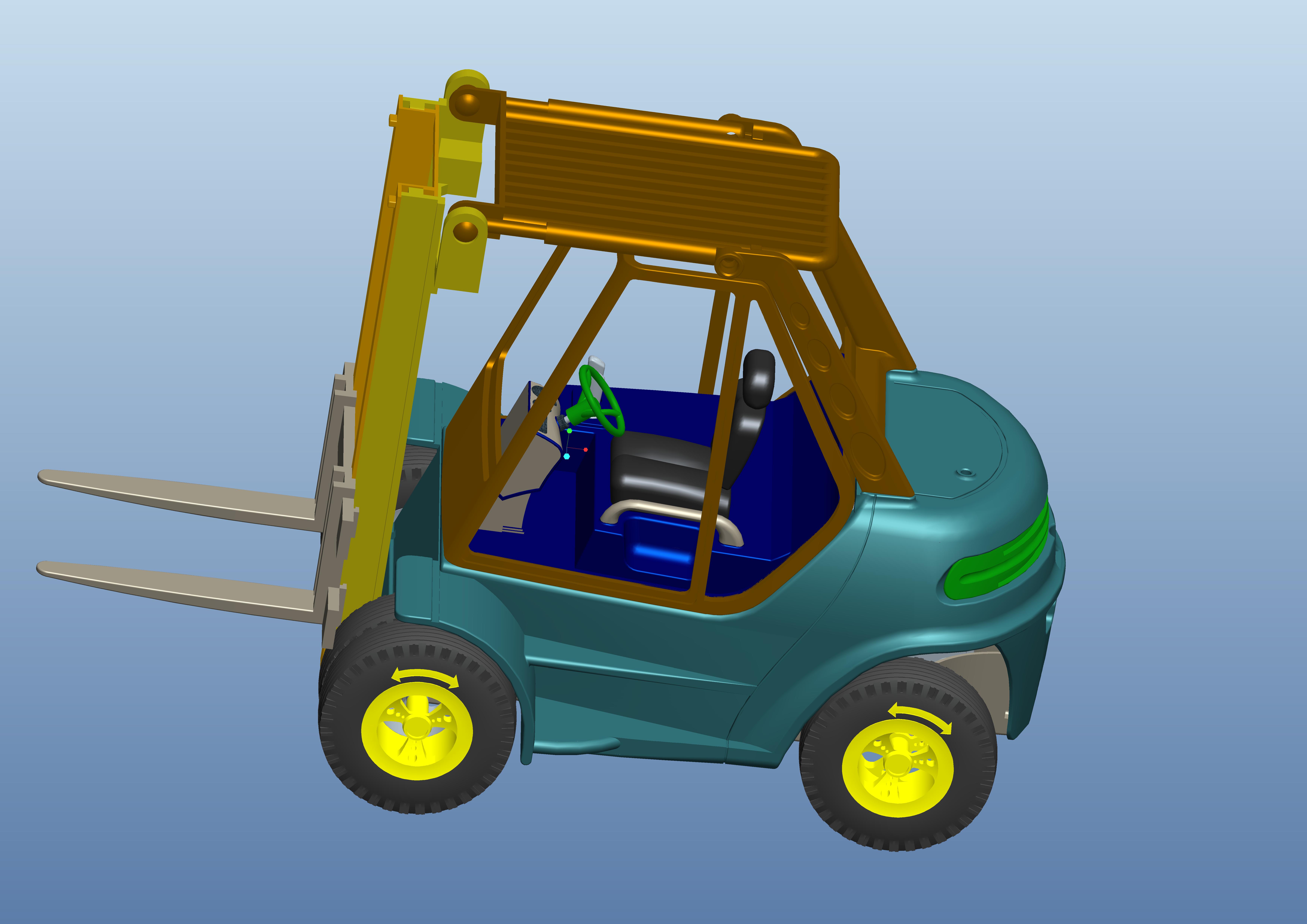 叉车起重机3D模型