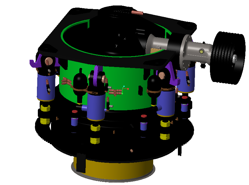 国产经典圆锥破碎机3D模型