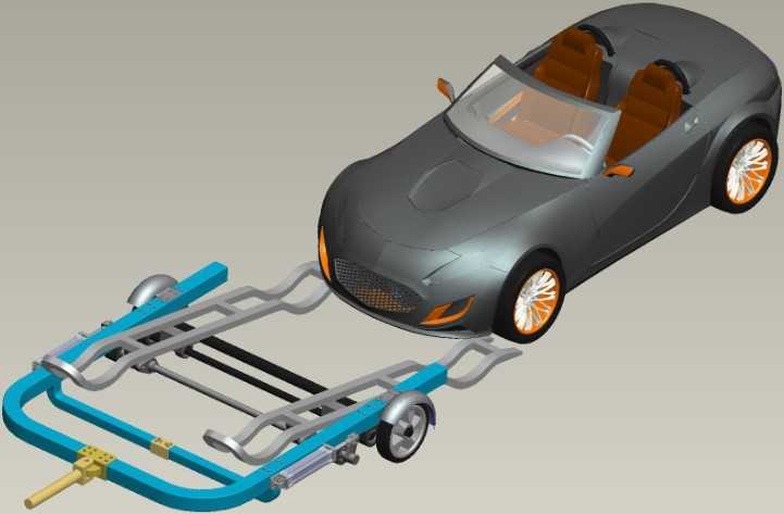 轻便式拖车（PROE5.0设计）3D模型（2）