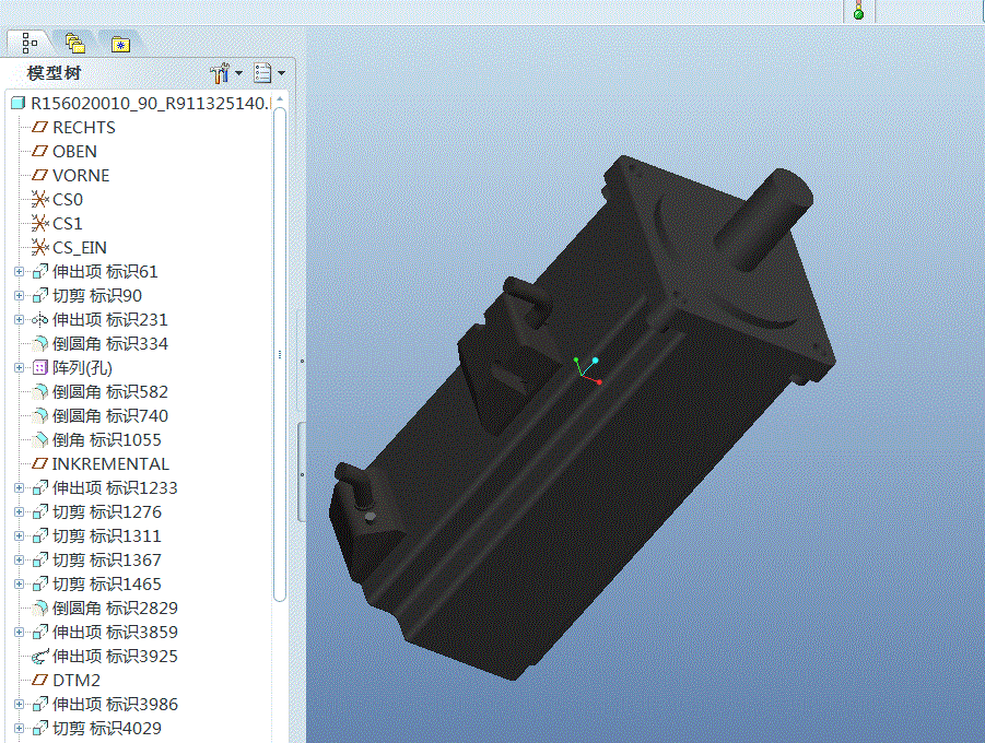 电动推杆3D结构图3D模型