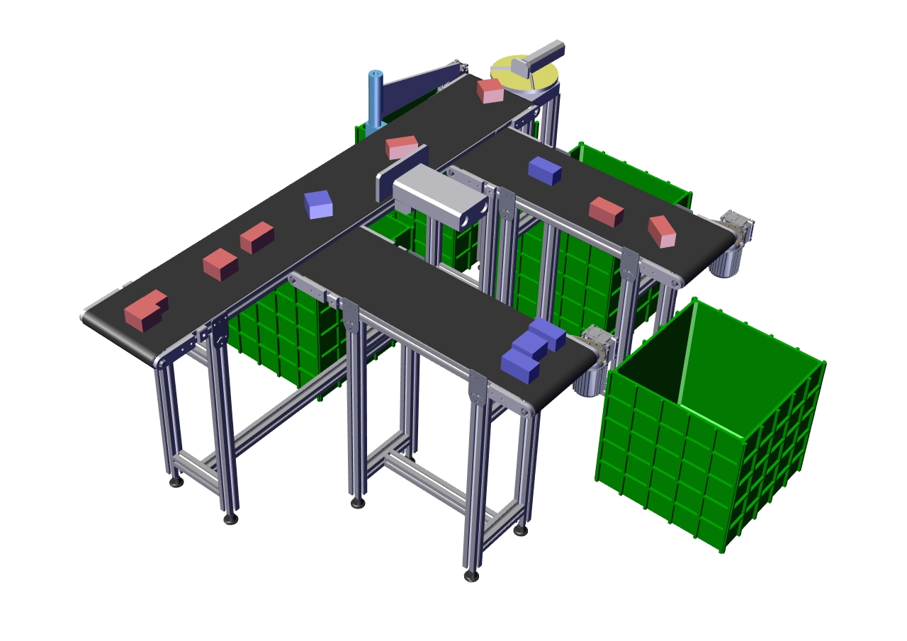 皮带输送生产线3D模型