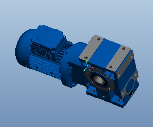 电机齿轮减速传动装置3D模型