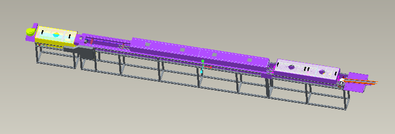 喷油流水线（喷淋、烘干等过程）3D模型