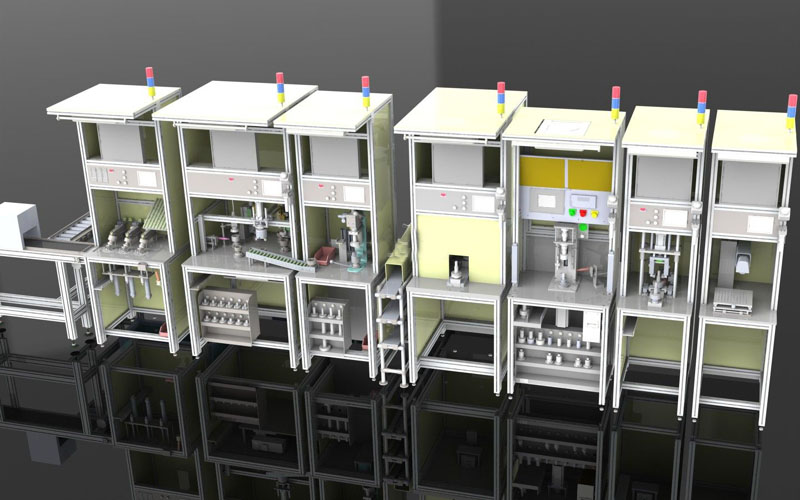 发电机装配线3D模型