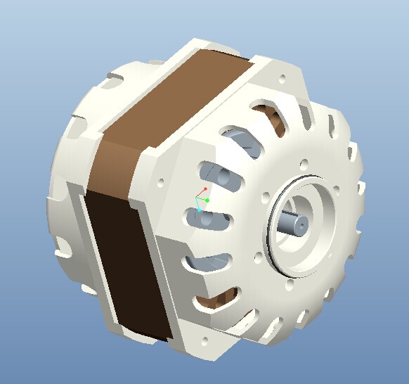 电机（两端伸出转轴）3D模型