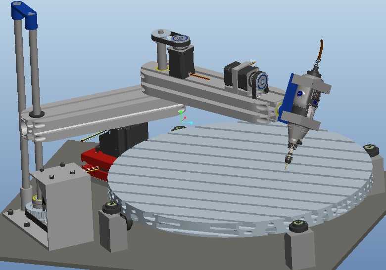多轴刳刨机（PROE设计）3D模型