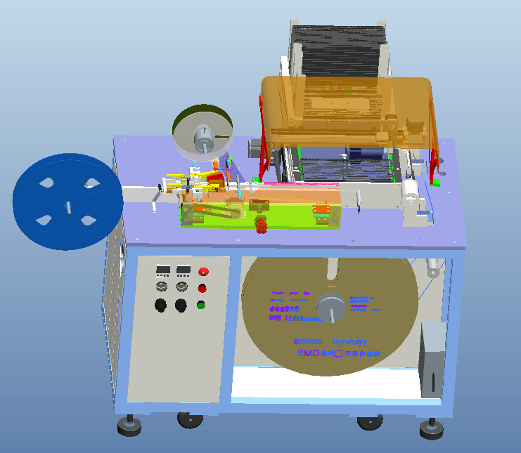 非标崔盘上料编带包装机3D模型
