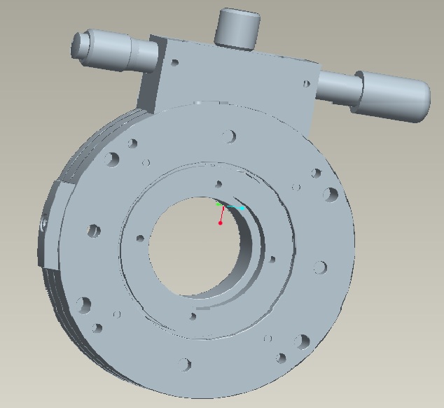 高精度手动旋转台3D模型