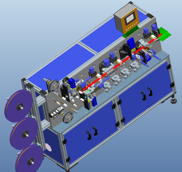 排線分線及鋁箔貼膠帶機3D模型（2）