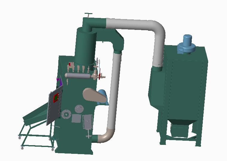 履带50型喷砂机(加高100)PROE3D模型