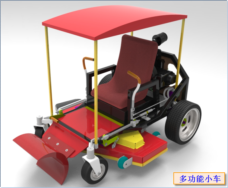 酷炫多功能小车3D模型(2)