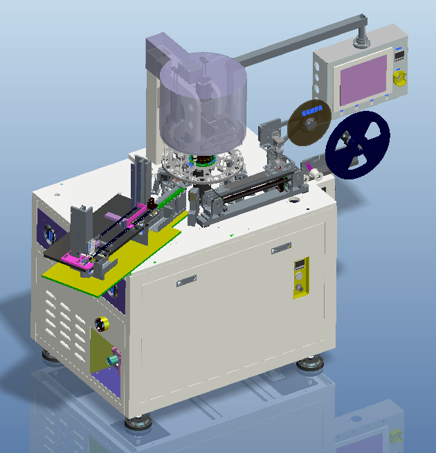 全自动编带机、电感编带测试NG分选多功能一体机3D模型（2）