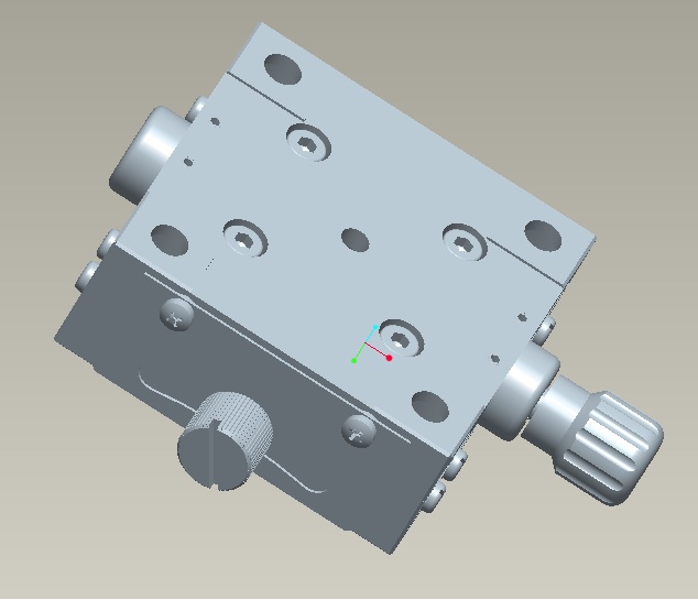 高精度手动角位移台3D模型