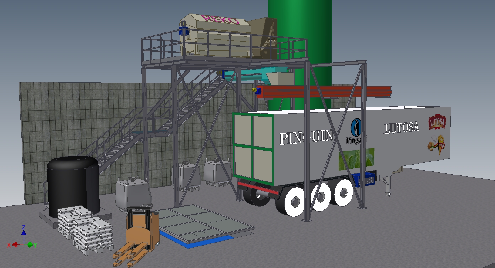 平台建设用的钢结构3D模型（2）