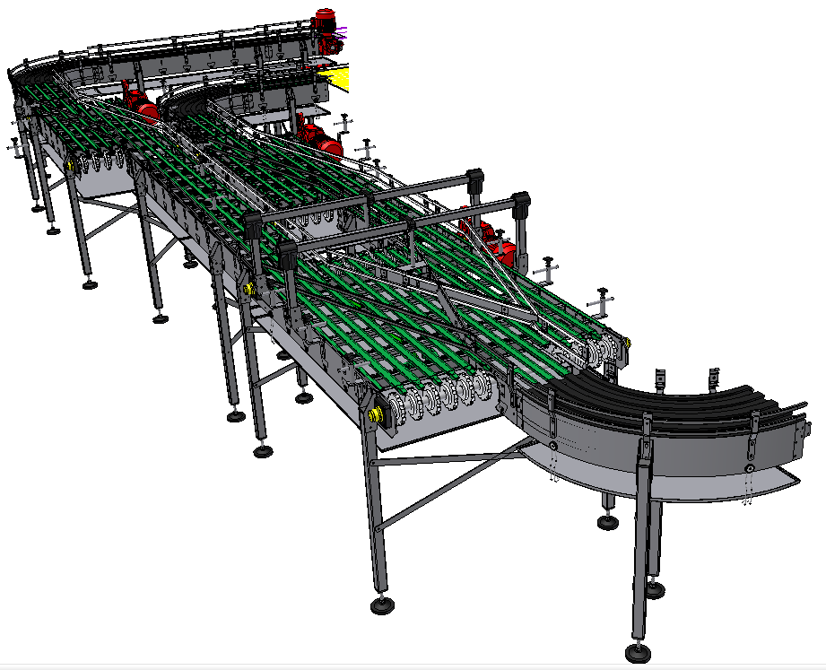 链式输送机滚筒输送机3D模型