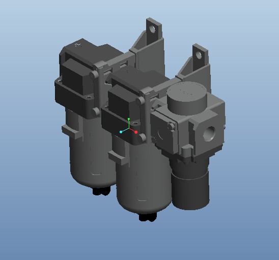 气动三联件 三维模型3D模型