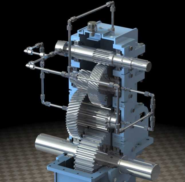 立式减速器（PROE设计）3D模型(2)
