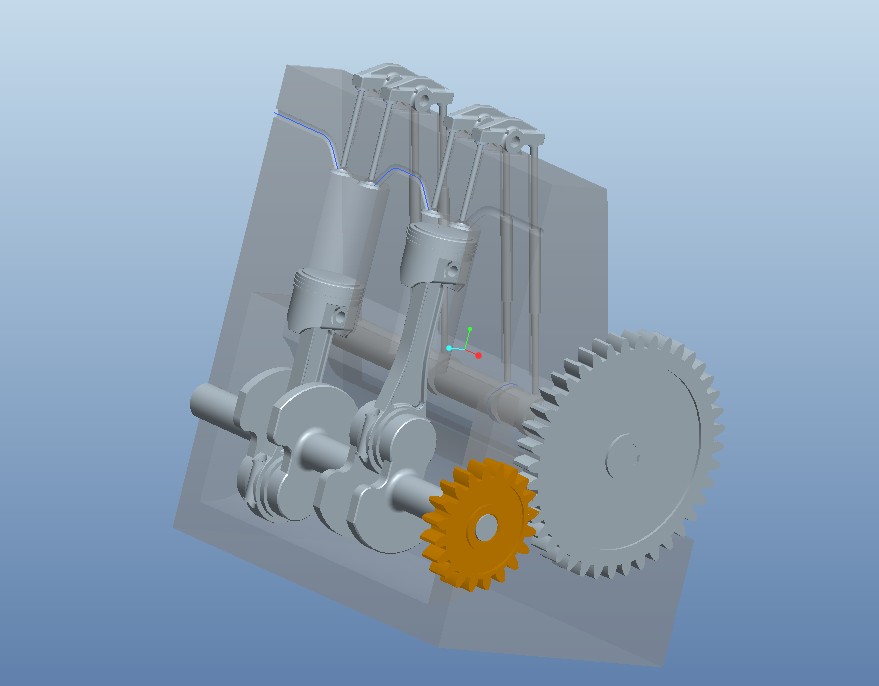 活塞驱动缸3D模型