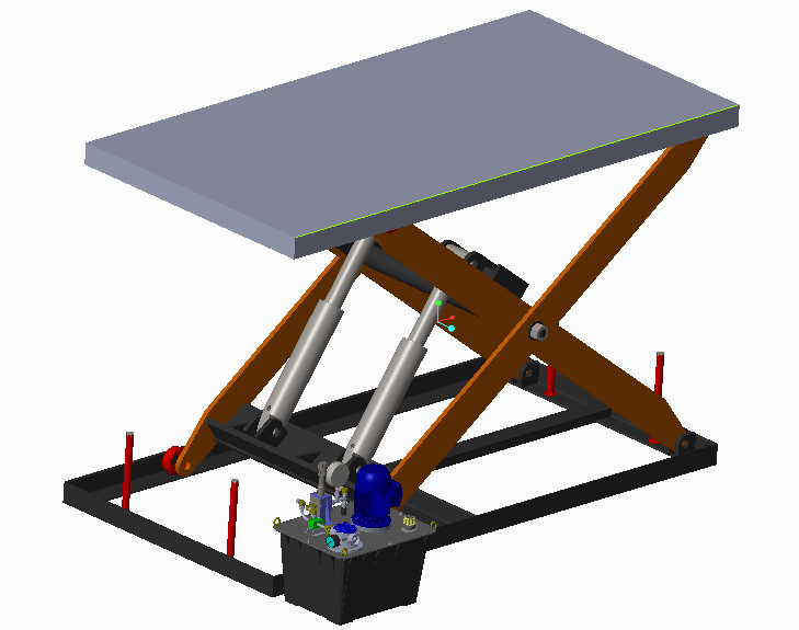 剪叉式升降机3D模型（2）